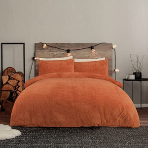 Housse de couette orange rouille 135x200 cm