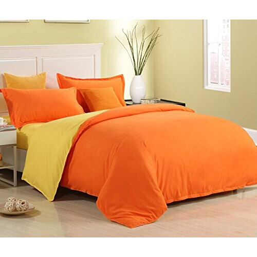 Housse de couette orange et jaune 220x240 cm