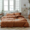 Housse de couette orange caramel 140x200 cm 200x200 cm 220x240 cm - miniature