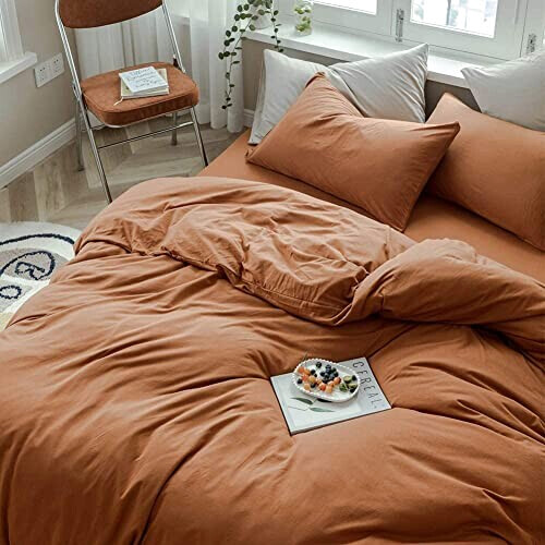 Housse de couette orange caramel 140x200 cm 200x200 cm 220x240 cm variant 0 