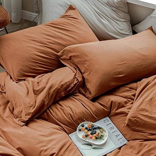 Housse de couette orange caramel 140x200 cm 200x200 cm 220x240 cm variant 1 