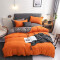 Housse de couette orange et gris 220x240 cm - miniature