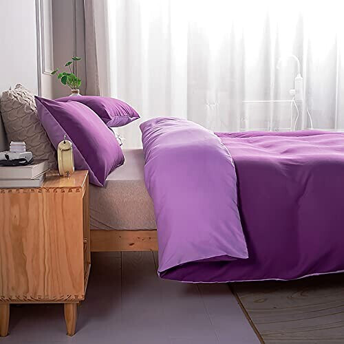 Housse de couette violet foncé / mauve 140x200 cm variant 1 