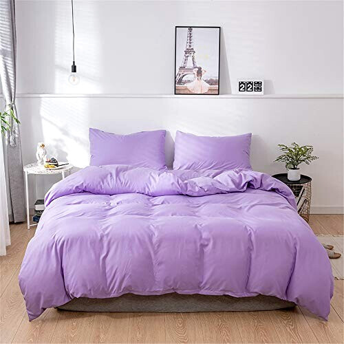 Housse de couette violet clair 120x150 cm 135x200 cm 160x200 cm 200x200 cm 220x240 cm 240x260 cm