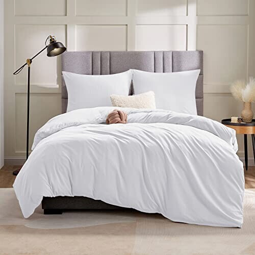Housse de couette blanc 135x200 cm 140x200 cm 150x200 cm 155x220 cm 160x200 cm 200x200 cm 200x220 cm 220x230 cm 220x240 cm 240x260 cm