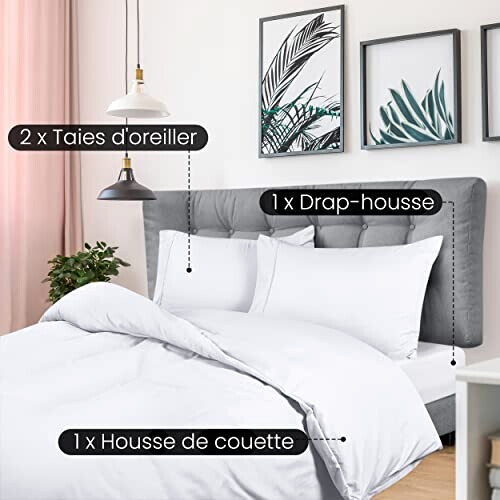 Housse de couette blanc 200x200 cm variant 4 