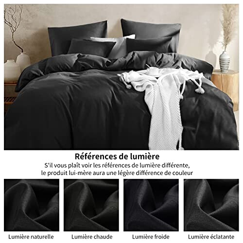 Housse de couette noir 140x200 cm 200x200 cm variant 5 