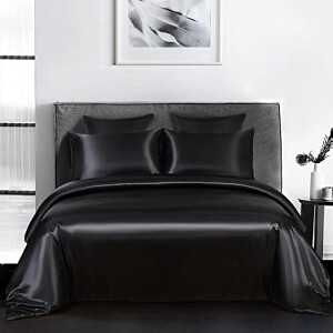 Housse de couette noir 200x200 cm