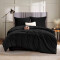 Housse de couette noir 135x200 cm 140x200 cm 150x200 cm 155x220 cm 200x200 cm 200x220 cm 220x230 cm 220x240 cm 240x260 cm - miniature