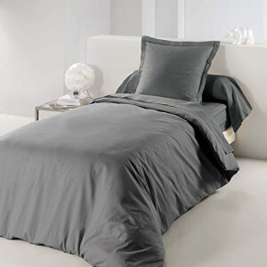 Housse de couette gris 140x200 cm