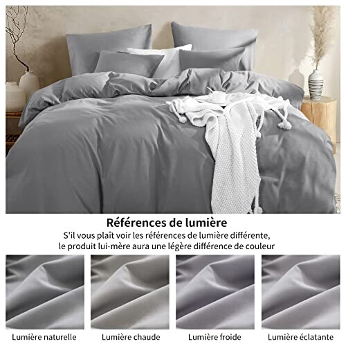 Housse de couette gris 140x200 cm variant 5 