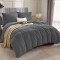 Housse de couette gris foncé 135x200 cm 140x200 cm 150x200 cm 155x220 cm 200x200 cm 200x220 cm 220x230 cm 220x240 cm 240x260 cm - miniature variant 1