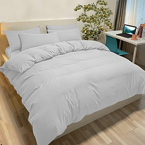 Housse de couette gris clair 200x200 cm