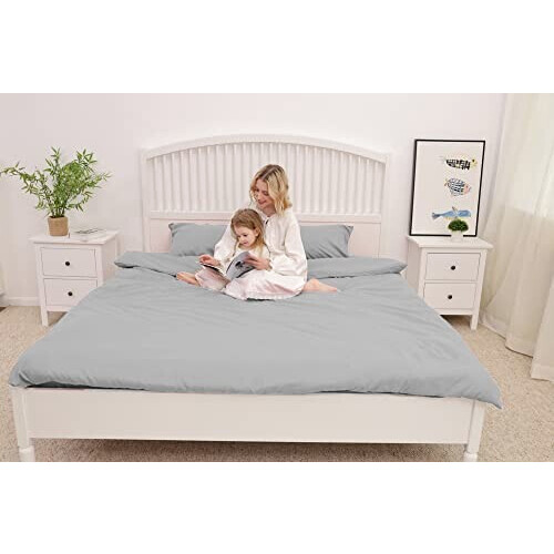 Housse de couette gris clair 200x200 cm variant 2 