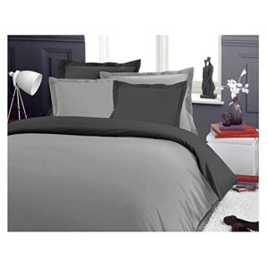 Housse de couette gris / anthracite 220x240 cm