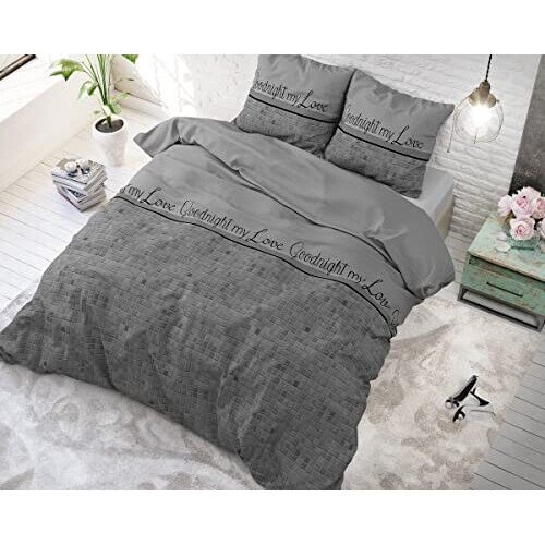 Housse de couette gris 200x220 cm