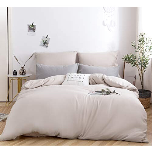 Housse de couette beige 220x240 cm