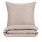 Housse de couette beige taupe 90x190 cm 140x200 cm - miniature