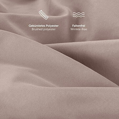 Housse de couette beige taupe 90x190 cm 140x200 cm variant 3 