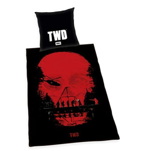 Housse de couette The Walking Dead noir/rouge 135x200 cm